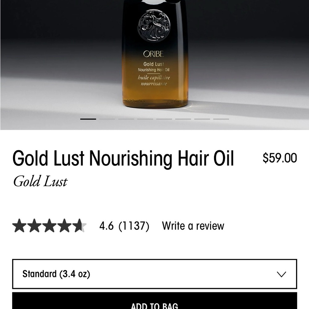 Oribe Gold Lust Nourishing Hair Oil